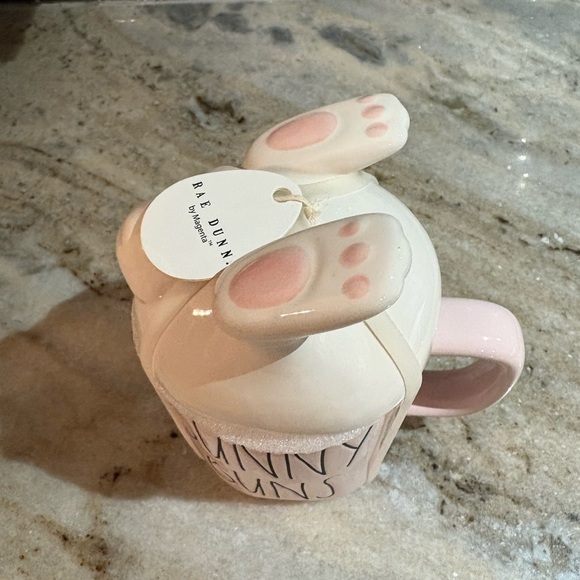 Rae Dunn Pink Bunny Buns Figural Mug - Picture 2 of 2